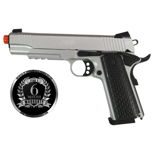 Army Armament Stage 2 R28-S Kimber Warrior 1911 Silver Metal GBB